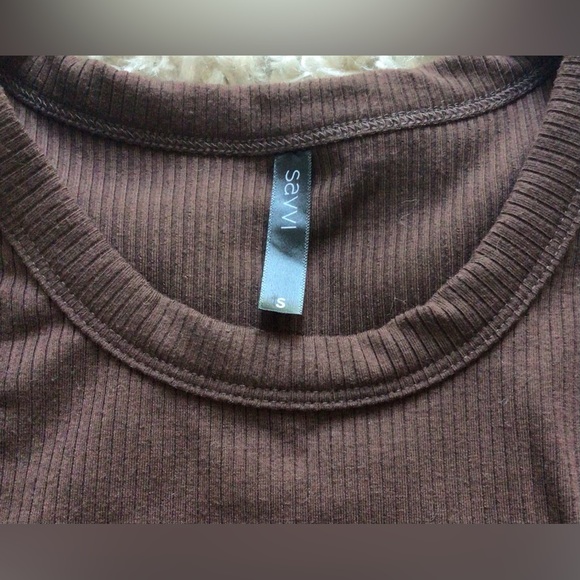 Savvi Brown Ribbed Sophia Tank size Small NWOT - Picture 3 of 3